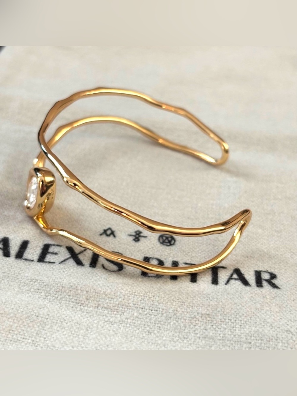 Asterales Vine Floating Cuff Bracelet Gold Clear NEW Alexis Bittar AU06 - Picture 5 of 9